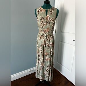 Floral Green Maxi Dress